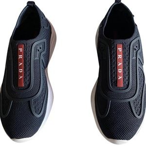 Prada Navy Blue Calzature Donna Sneakers